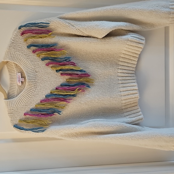 Buttermelon Sweaters - Buttermelon Colorful Fringe Women's Sweater